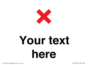 Custom plain background, red cross sign